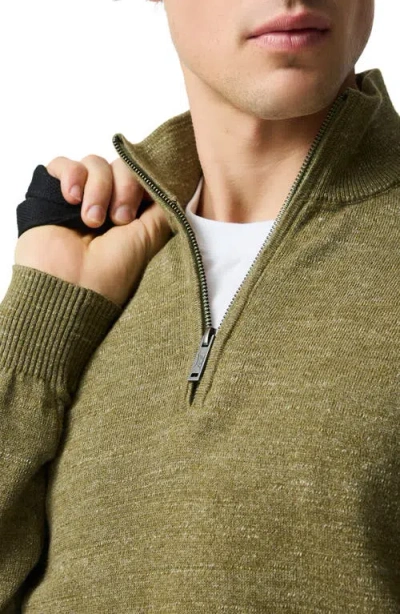 Rodd & Gunn Fortrose 1/4 Zip Knit In Green