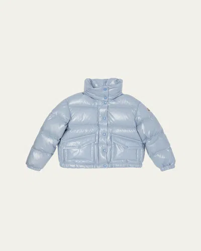 Moncler Girl's Puivert Down Jacket In Blue