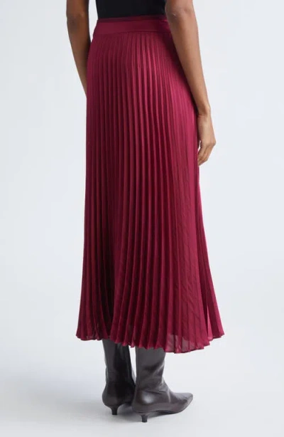 Derek Lam 10 Crosby Liriel Pleated Charmeuse Midi Skirt In Brown