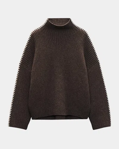 Rag & Bone Wool Ingrid Rollneck Sweater In Brown