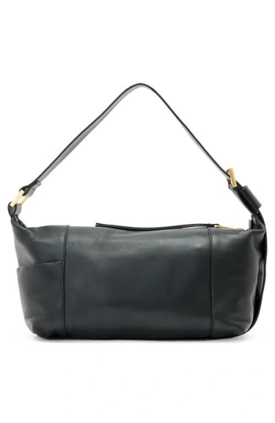 Allsaints Womens Black Vega Mini Leather Shoulder Bag