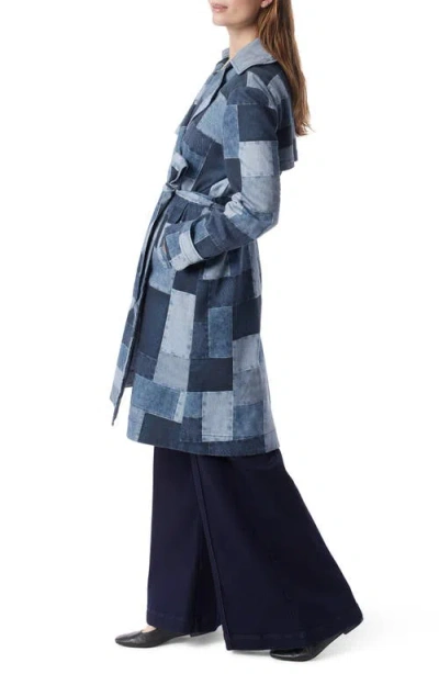 Do By Dee Ocleppo Cassie Patchwork Denim Trench Coat In Gold