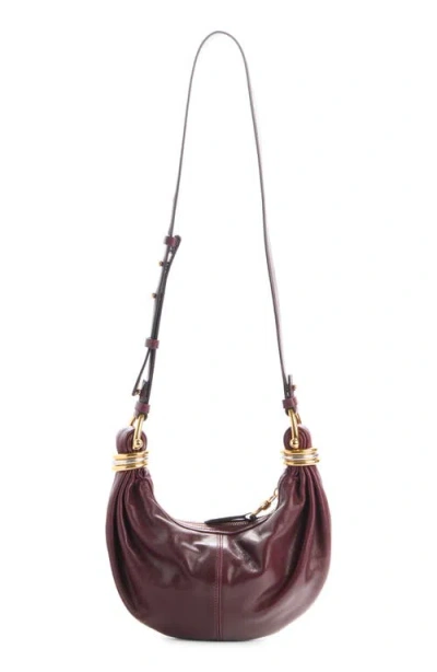 Chloé Brarcelet Mini Top-handle Bag In Grained Leather In Red