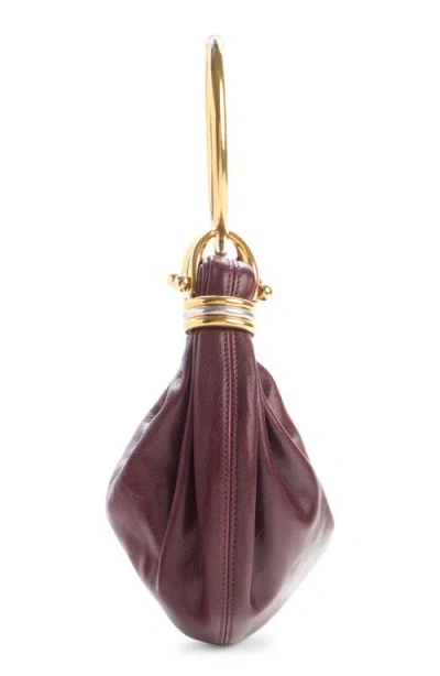 Chloé Brarcelet Mini Top-handle Bag In Grained Leather In Red