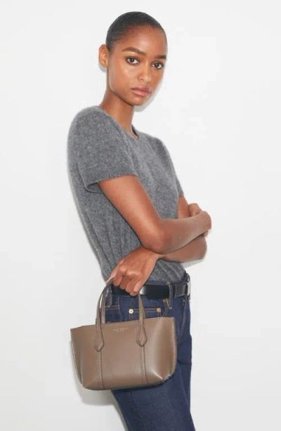 Tory Burch Mini Perry Tote In Brown