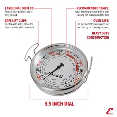 Escali Extra Large Grill Surface Thermometer In Silver
