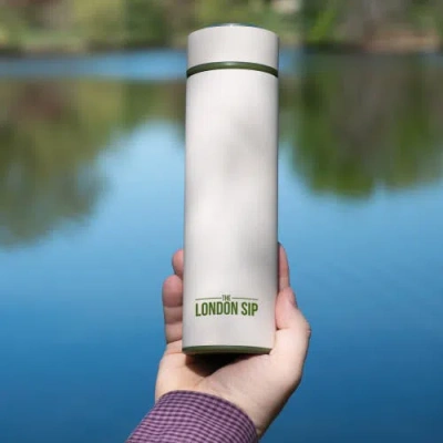 London Sip Infuser Bottle 16oz In White
