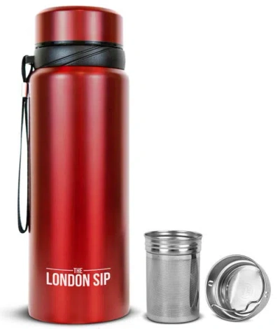 London Sip Infuser Bottle 25oz In Red