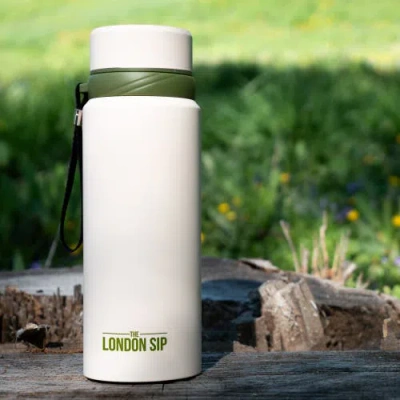 London Sip Infuser Bottle 25oz In White