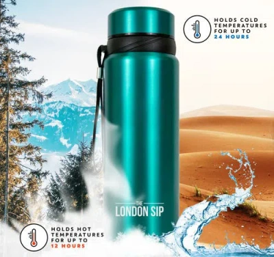 London Sip Infuser Bottle 25oz In Blue