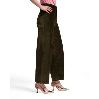 Frances Valentine Ace Velet Pant Solid Velvet In Green