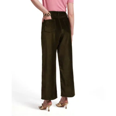Frances Valentine Ace Velet Pant Solid Velvet In Green