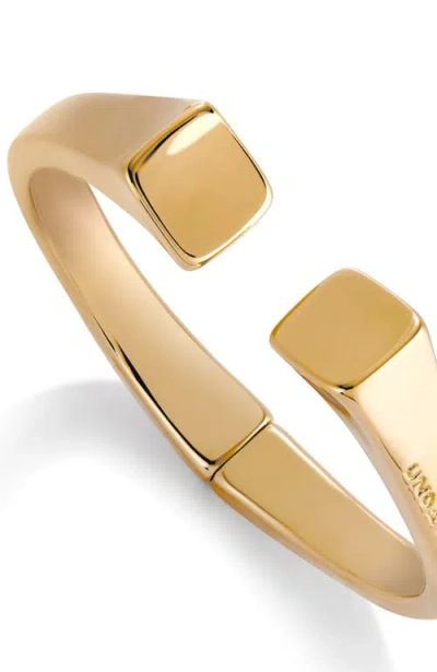 Unode50 Polished Block Cuff In Gold