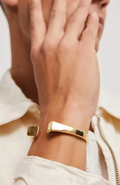 Unode50 Polished Block Cuff In Gold