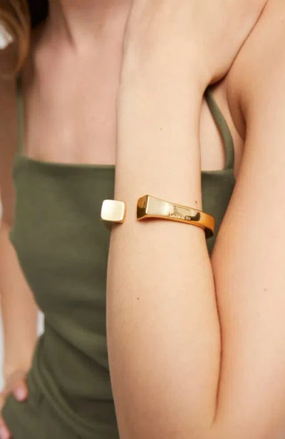 Unode50 Polished Block Cuff In Gold