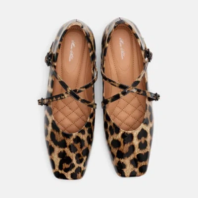 Marc Nolan Billie Patent Leather Mary Jane Flats In Brown