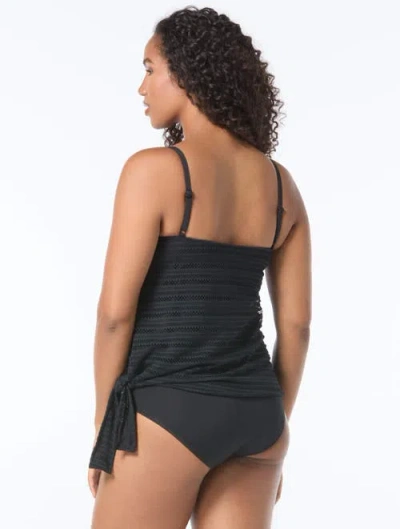 Coco Reef Stella Side Tie Crochet Bra Sized Underwire Takini Top In Gray