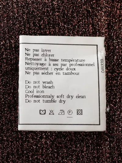 Pre-owned Chanel 1996 Metallic Knit Top In Brown