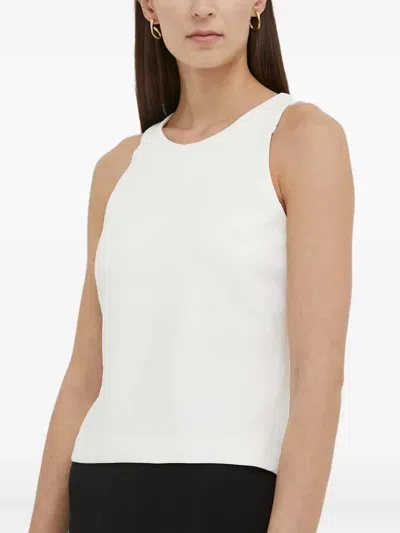 Drykorn Racer-back Cotton-blend Top In White