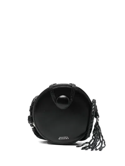 Isabel Marant Houna Tasseled Leather Shoulder Bag In Black