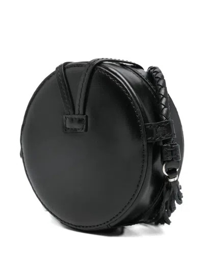 Isabel Marant Houna Tasseled Leather Shoulder Bag In Black