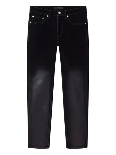 Purple Brand P001 Flocked Dipped Skinny Jeans In Black