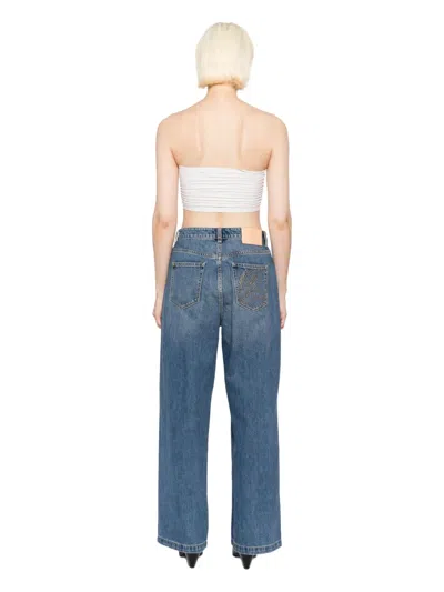 Sport B. By Agnès B. Logo-embroidered Jeans In Blue