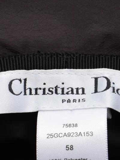 Pre-owned Dior Macro Canage Bucket Hat In Black