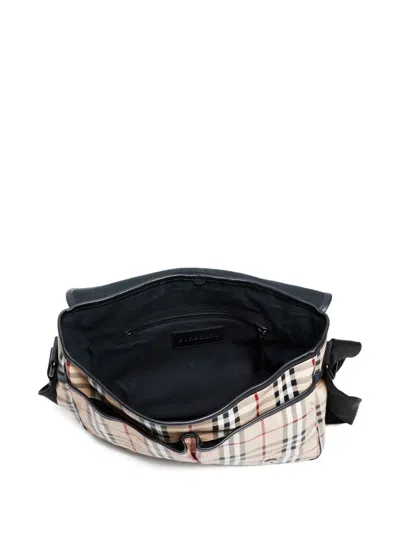 Pre-owned Burberry 2000-2020s Check-pattern Shoulder Bag In Neutral