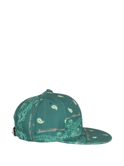 The World Is Yours Paisley-print Baseball Cap In Green