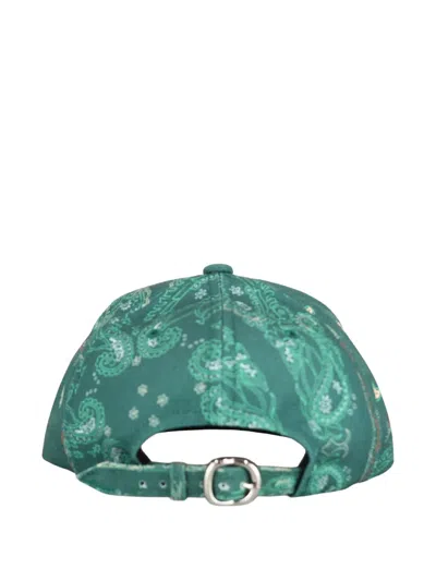 The World Is Yours Paisley-print Baseball Cap In Green