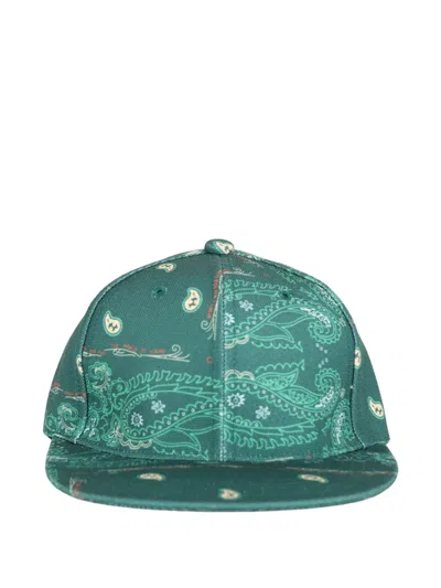 The World Is Yours Paisley-print Baseball Cap In Green