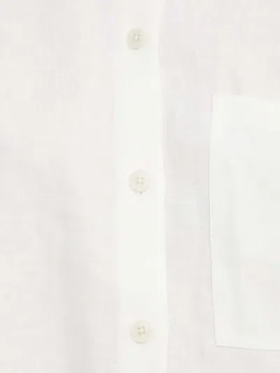 Drykorn Linen Cropped Shirt In White