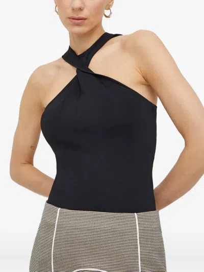 Drykorn Twist-neck Top In Black