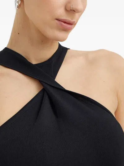 Drykorn Twist-neck Top In Black
