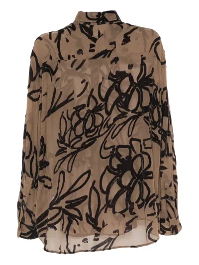 Jnby Printed Silk Shirt In Multi