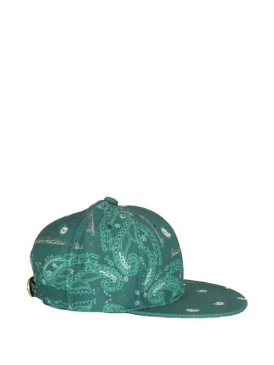 The World Is Yours Paisley-print Baseball Cap In Green
