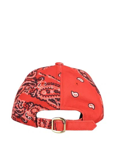 The World Is Yours Paisley-print Baseball Cap In Red