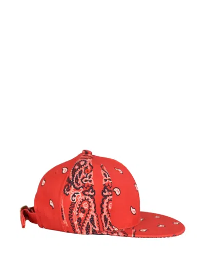 The World Is Yours Paisley-print Baseball Cap In Red