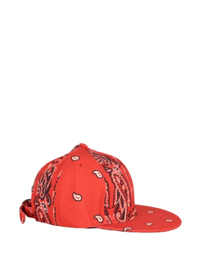 The World Is Yours Paisley-print Baseball Cap In Red