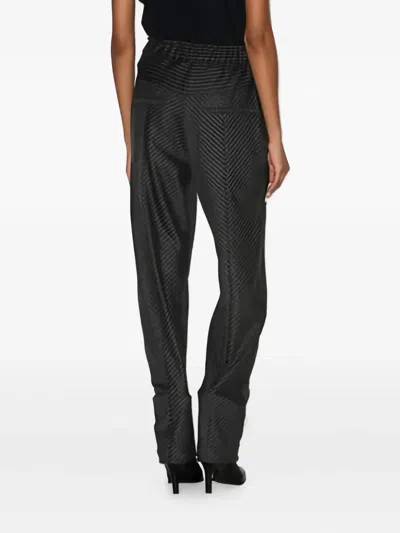 Isabel Marant Herringbone-pattern Elastic-waist Trousers In Gray