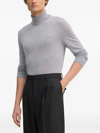 Gant Turtleneck Wool Sweater In Gray