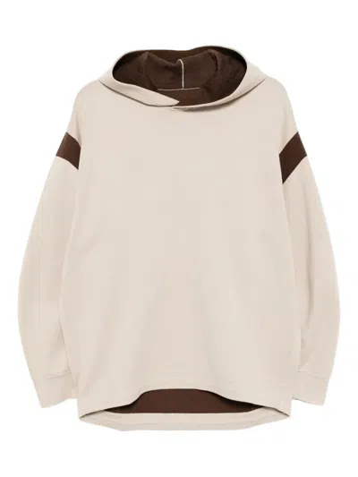 Croquis Spliced Hoodie In Brown