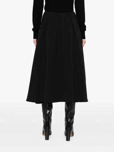 Jnby A-line Midi Skirt In Black