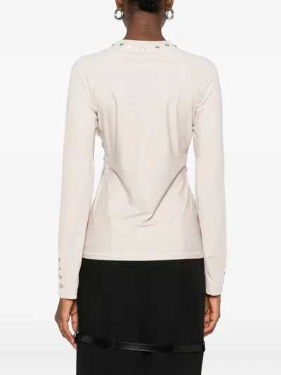 Coperni Stud-embellished T-shirt In Neutral