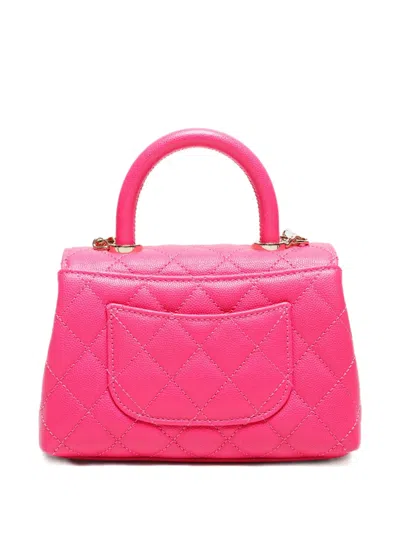 Pre-owned Chanel 2021-2025 Coco Two-way Handbag In Pink