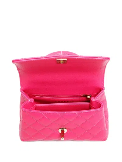 Pre-owned Chanel 2021-2025 Coco Two-way Handbag In Pink