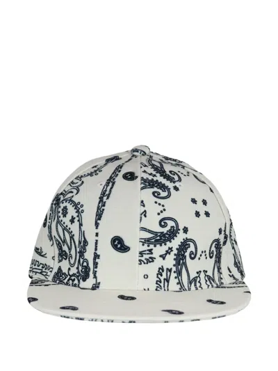 The World Is Yours Paisley-print Baseball Cap In White