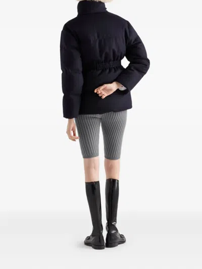Prada Loden Down Jacket In Blue