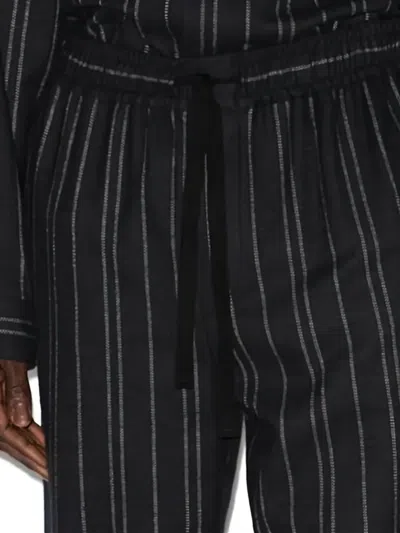 Isabel Marant Isaki Pinstripe Drawstring Trousers In Black